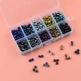 Faceted Flat Round Crystal Glass Beads DIY Kit Set
