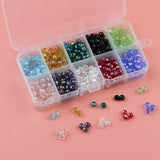 Faceted Flat Round Crystal Glass Beads DIY Kit Set