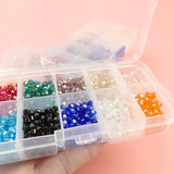 Crystal Bicone Austrian Beads 4mm Glass Spacer 1000pcs DIY Kit Set Box