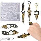 DIY Defense Epoxy Resin Silicone Molds Tool Keychain Pendant Crafts Supplies