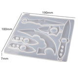 DIY Defense Epoxy Resin Silicone Molds Tool Keychain Pendant Crafts Supplies