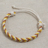 DIY Knit Bangles Hemp Rope Wristbands Bracelets Ethnic Gift