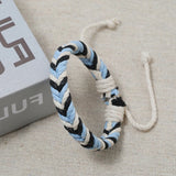 DIY Knit Bangles Hemp Rope Wristbands Bracelets Ethnic Gift