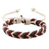 DIY Knit Bangles Hemp Rope Wristbands Bracelets Ethnic Gift