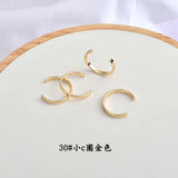 Geometry C-Shaped Earrings 14K Copper Plated DIY Korea Accessories