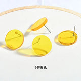 Korea Acrylic Disc Ear Pin, Jelly Color European Ear Studs