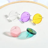 Korea Acrylic Disc Ear Pin, Jelly Color European Ear Studs