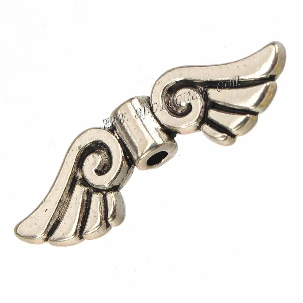 10pcs Large Angel Wing Bead Charms Bracelets Crafts Metal Jewelry Findings