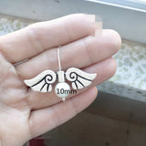 10pcs Large Angel Wing Bead Charms Bracelets Crafts Metal Jewelry Findings