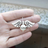 10pcs Large Angel Wing Bead Charms Bracelets Crafts Metal Jewelry Findings