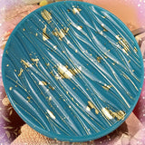 Large Fruit Plate Epoxy Silicone Mold Round Wave Line Coaster Tray Cup Pad Molds