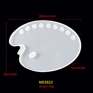 Large Oil Paint Palette Silicone Casting Mold Epoxy Resin