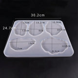Large Swing Table Crystal Epoxy Resin Mold Coaster Base Silicone Mold