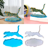 Leaping Leopard Tray Silicone Mould Resin Epoxy Mold