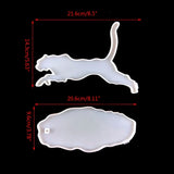 Leaping Leopard Tray Silicone Mould Resin Epoxy Mold