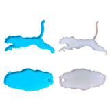 Leaping Leopard Tray Silicone Mould Resin Epoxy Mold