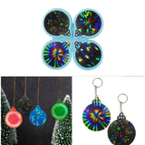 DIY Light & Shadow Keychain Christmas Silicone Epoxy Mold - Crafting Mould