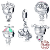 DIY Little Girl Little Boy Charm Beads for Bracelet Bangle Jewelry