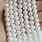 7-8mm Potato Round Freshwater Pearl Loose Beads, 15inches Strand