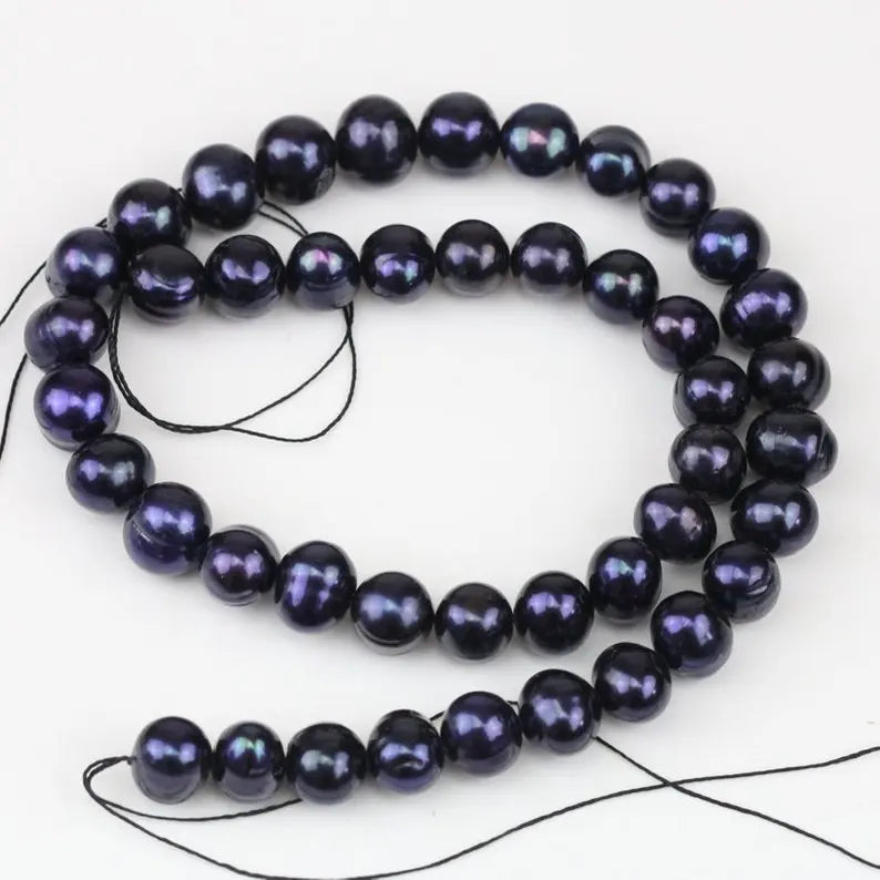 9-10mm Freshwater Pearl Loose Beads, 15in Full Strand