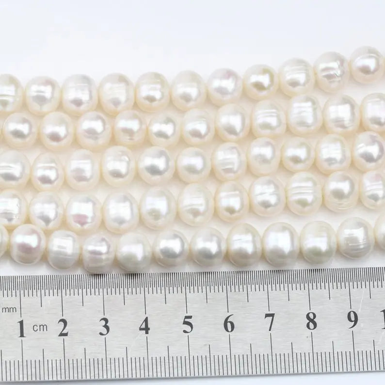 9-10mm Brown Freshwater Pearl Loose Beads, 15inches Strand