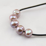 Lavender Purple Freshwater Pearl Loose Beads, Big Hole Pearls