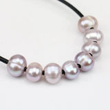 DIY Large Hole Pink Lavender Freshwater Pearl Loose Beads, 8mm Potato Pearls