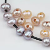 DIY Large Hole Pink Lavender Freshwater Pearl Loose Beads, 8mm Potato Pearls