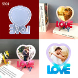 Heart Resin Photo Frame Silicone Mold DIY Jewelry Tools