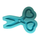 Love Heart Mini Scissors Resin Mold Keychain Pendant Silicone Mould