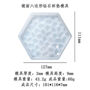 Plum Diamond Coaster Silicone Mold for Epoxy Resin Pouring