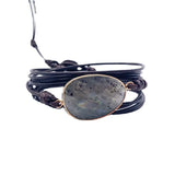 Handrope Women's Multi-layer Cord Bracelet Natural Stone Bracelet
