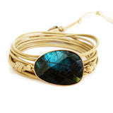 Handrope Women's Multi-layer Cord Bracelet Natural Stone Bracelet