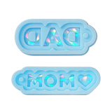 DIY MOM DAD Keychain Silicone Epoxy Mirror Mold Crafting Mould