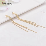 DIY 14k Plated Brass Tassel Chain Earring Backs Stopper Earnuts