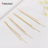 DIY 14k Plated Brass Tassel Chain Earring Backs Stopper Earnuts
