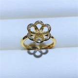 Adjustable Flower Ring Base for DIY Jewelry Making