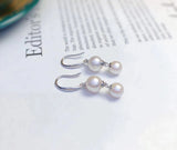 S925 Sterling Silver Earrings Base Findings 3 Pairs/Lot NO PEARLS