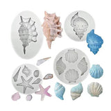 Marine Animals Pendant Epoxy Resin Mold Sea Shell Starfish Silicone Fondant