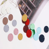 Matte Earrings Spray Paint Circular Pendant Ring Accessories
