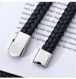 DIY Medical Alert ID Bracelet Leather Wristband SOS Bangle
