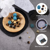 Men Gemstone Bracelet DIY Kit Natural & Synthetic Stones Elastic Thread