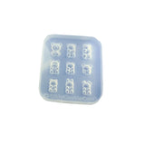 DIY Mini Bear Earring Nail Mold Epoxy Resin Mold Jewelry Tool