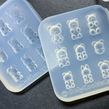 DIY Mini Bear Earring Nail Mold Epoxy Resin Mold Jewelry Tool
