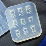 DIY Mini Bear Earring Nail Mold Epoxy Resin Mold Jewelry Tool