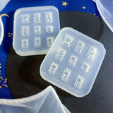 DIY Mini Bear Earring Nail Mold Epoxy Resin Mold Jewelry Tool
