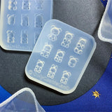DIY Mini Bear Earring Nail Mold Epoxy Resin Mold Jewelry Tool