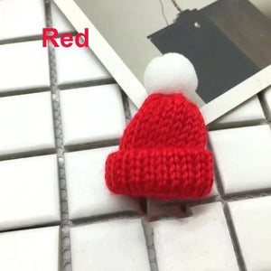 Mini Christmas Knit Hat Ornament DIY Craft Decor Accessories
