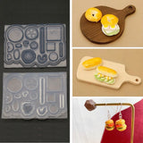 1:12 Mini Hamburger Food Play Resin Mold | Small Simulation Food Silicone Mold
