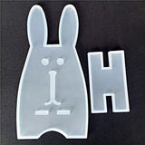 DIY Mobile Phone Holder Epoxy Resin Mold Rabbit Bear Mirror Silicone Mold